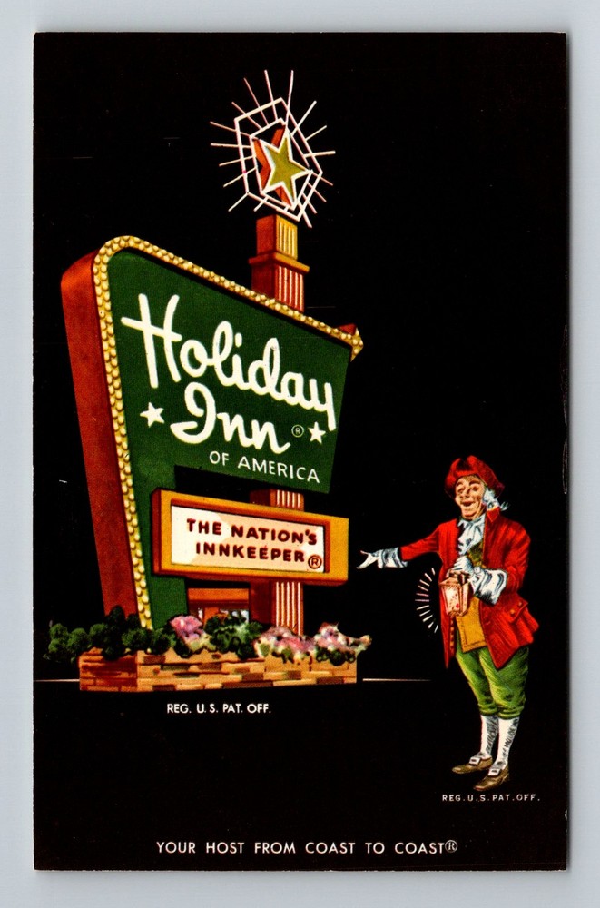 Richmond, VA-Virginia, Holiday Inn West Roadside Sign Vintage Postcard