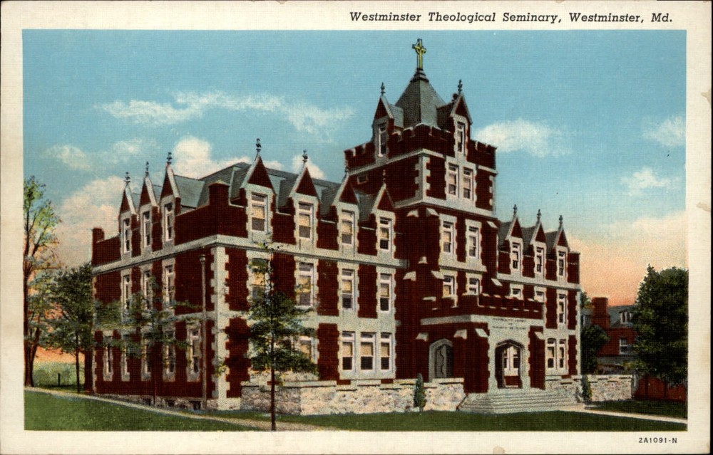 Westminster Theological Seminary Maryland ~ 1930s linen postcard