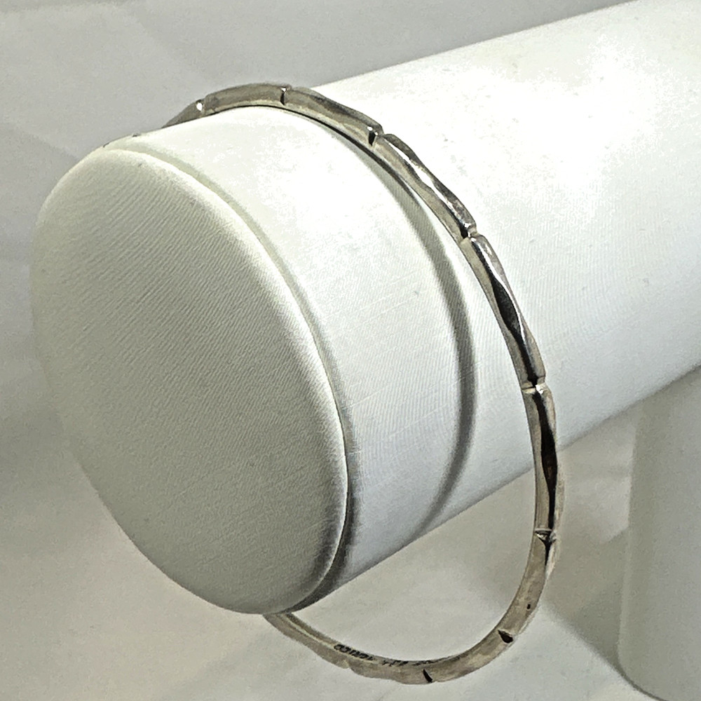 Vintage Solid .925 Sterling Silver Bangle Bracelet Mexico