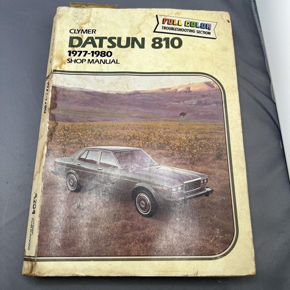 Clymer Datsun 810 1977-1980 Shop Manual by Alan Ahlstrand (1980 PB Book) Illustr