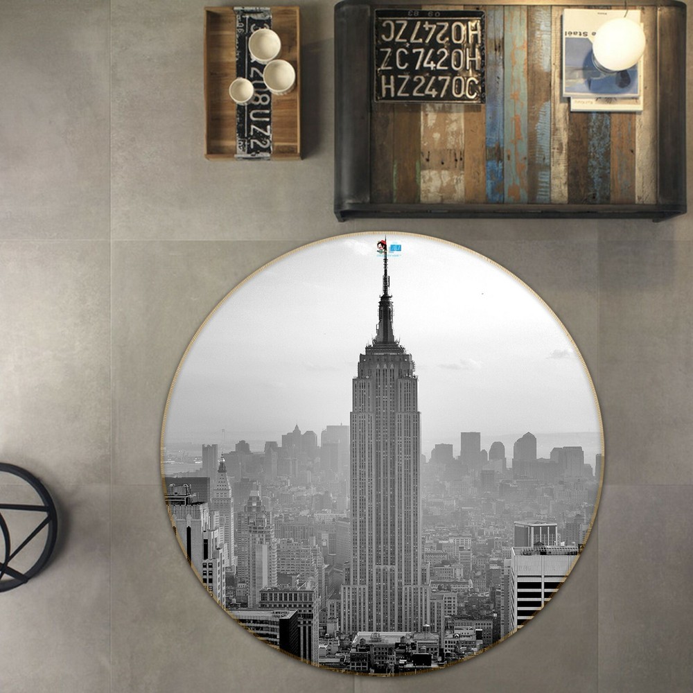 3D Black And White City NAO4014 Game Rug Mat Elegant Photo Carpet Mat Fay