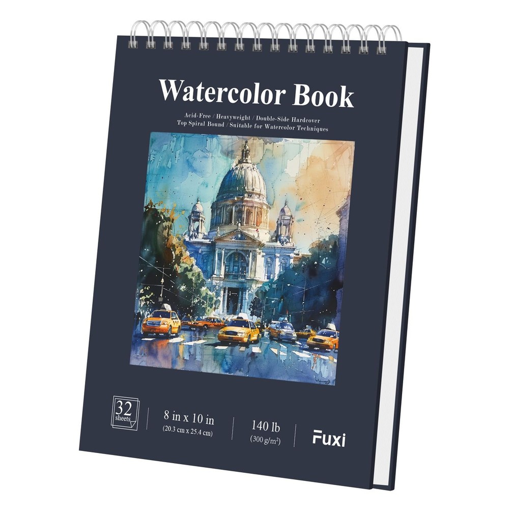 Fuxi 8x10 Watercolor Paper, 140lb Cold Press 10