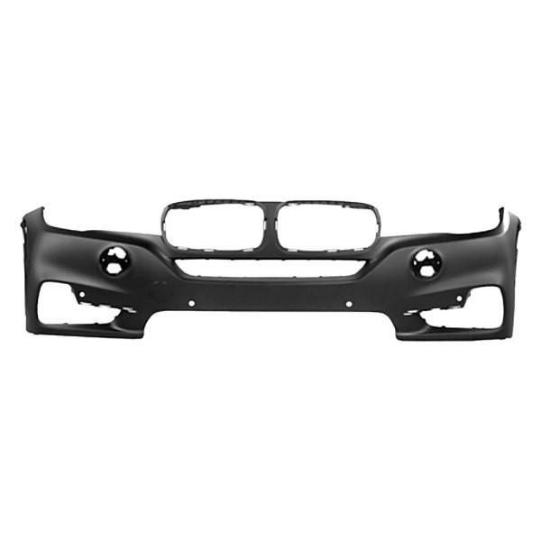 Primed Front Bumper Cover for 2014-2015 BMW X5 Without Parking Aid & Tow Hook Hole  