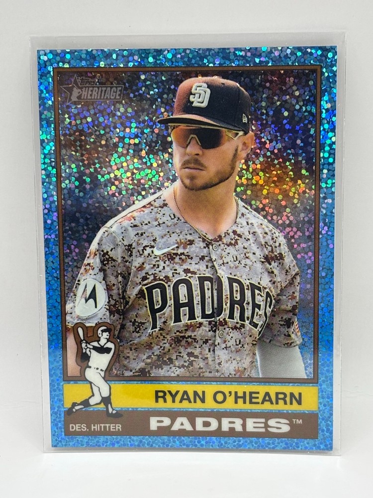 2025 Topps Heritage High Number #584 Ryan O'Hearn Blue Sparkle Chrome