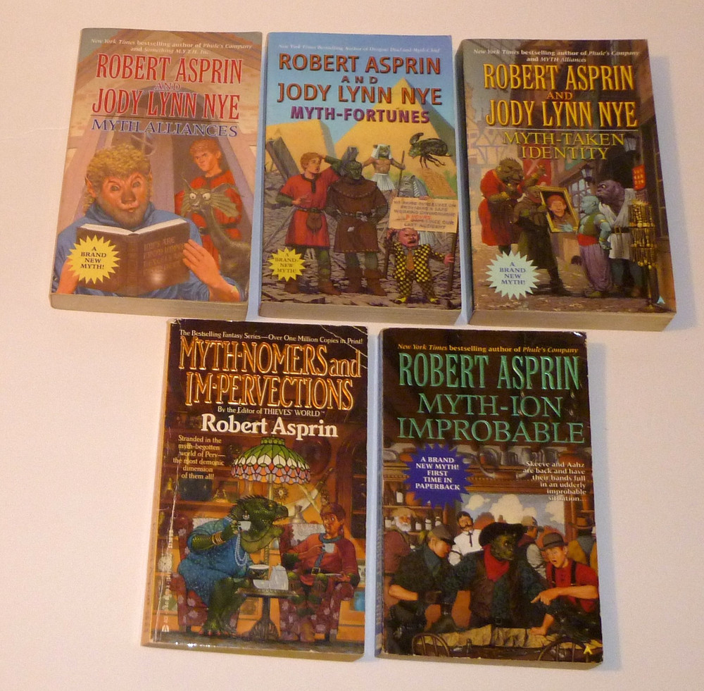 Myth-ion Improbable by Robert Asprin Myth alliances lot of 5 books paperback
