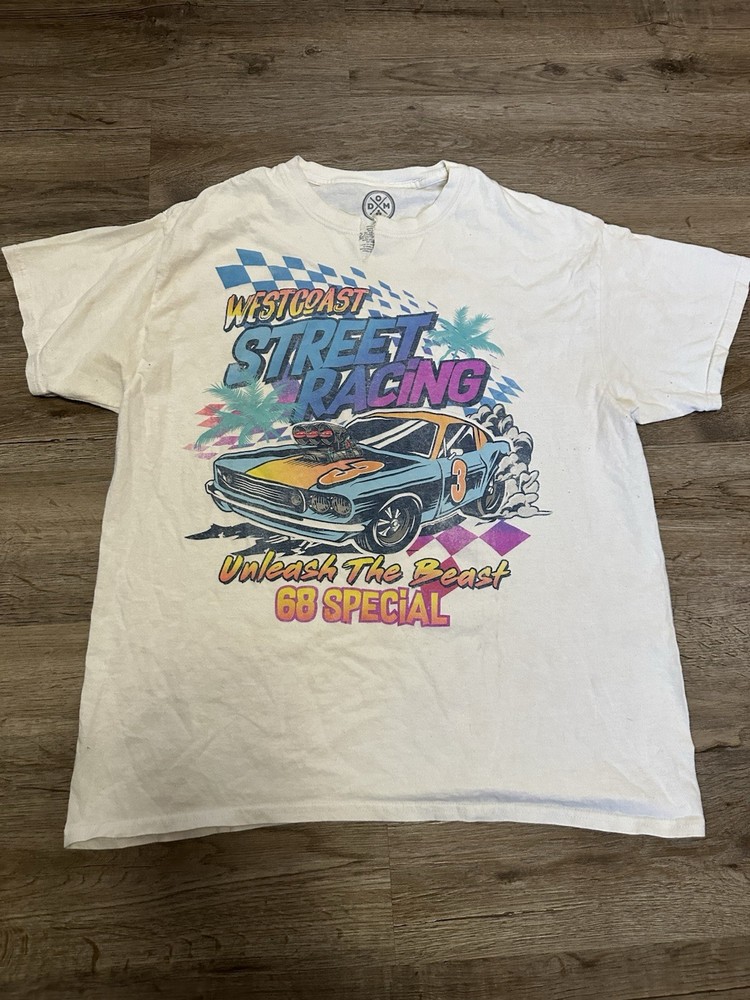 Men's Y2K '68 Special Street Racing Size Large Street Car Vintage T-shirt
