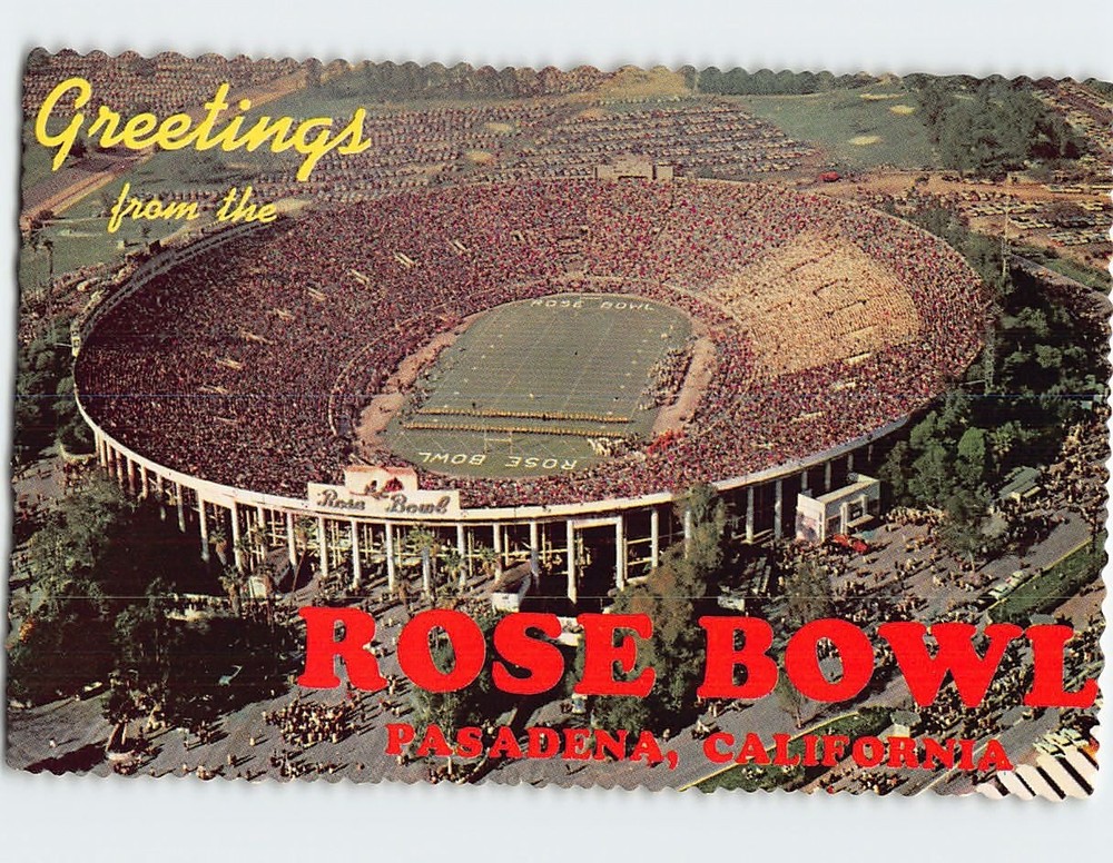 Postcard Greetings from the Rose Bowl Pasadena California USA