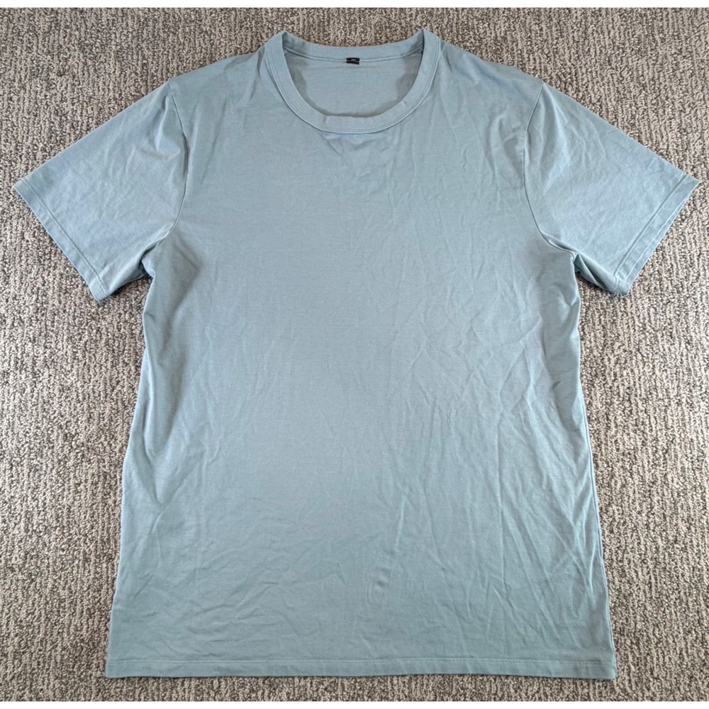 Lululemon T-Shirt Mens L Blue The Fundamental Short Sleeve Tee
