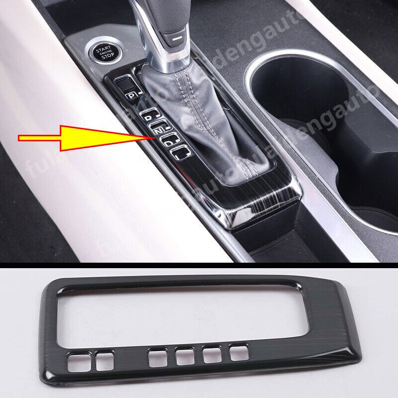 Black titanium Inner Car Gear Shift Panel Cover Trim For Nissan Altima 2019-2024