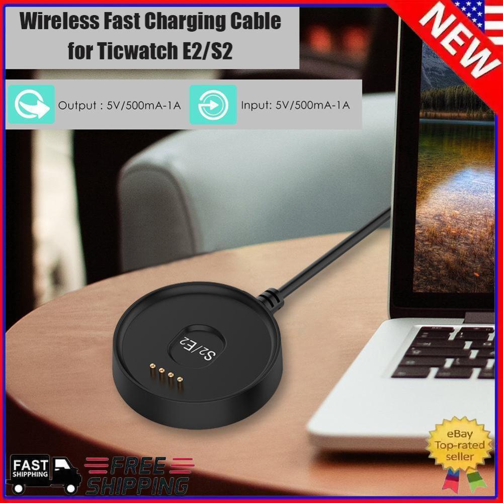 USB Fast Charger Base Cradle for Ticwatch E2/S2 Portable Charging Dock Cable