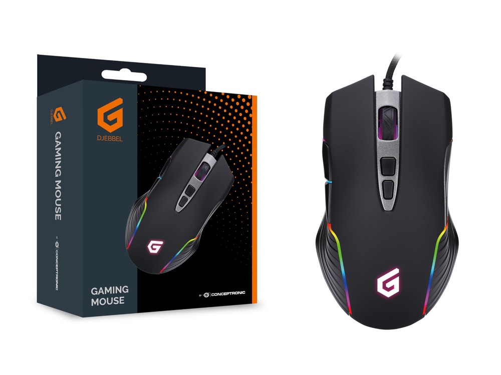 Conceptronic DJEBBEL03B 7D Gaming Mouse with 7200 DPI USB Precision