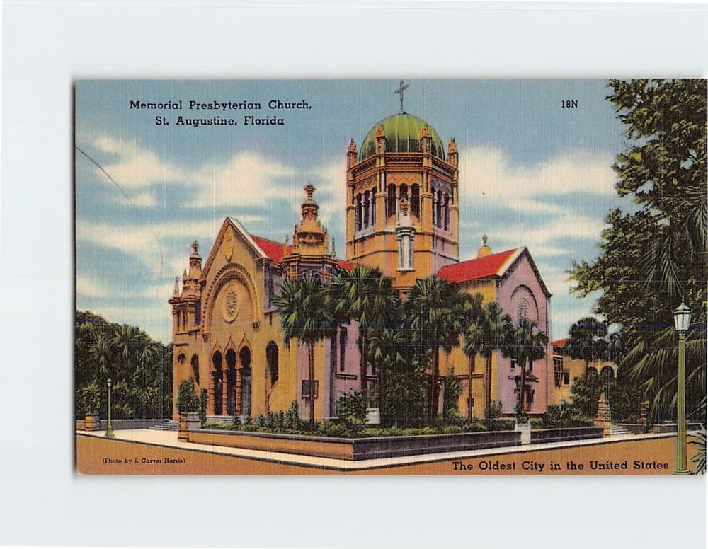 Postcard Memorial Presbyterian Church St. Augustine Florida USA
