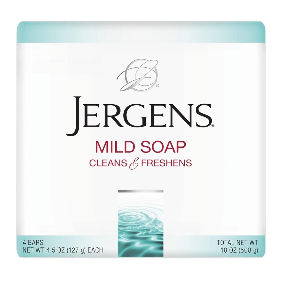 Jergens Mild Bath Soap Bars White - 4.5 Oz X 4 EA