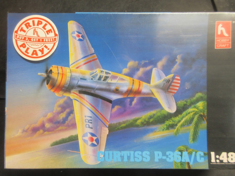 HOBBYCRAFT 1/48 CURTISS P-36A/C HAWK USAAC  #HC1555 factory sealed