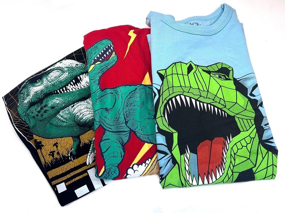 Dinosaur T-Shirts - LOT of 3 - The Children’s Place - Size L 10/12 - PRE-OWNED