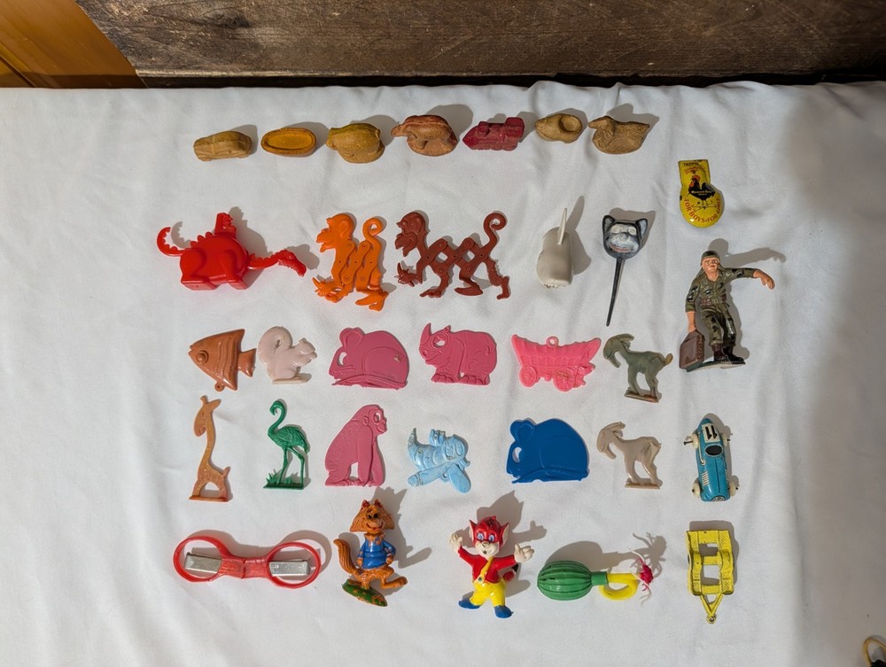 Vintage Monopoly Game Pieces Cracker Jack Toys And More Lot Of 33