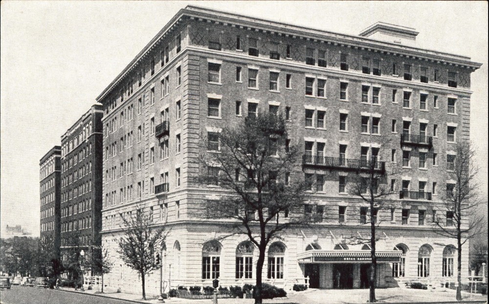 Hotel Carlyle Washington DC on Union Station Plaza ~ 1950s vintage postcard