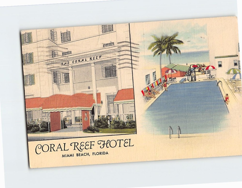 Postcard Coral Reef Hotel in Miami Beach Florida