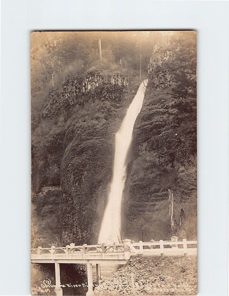 Postcard Horsetail Falls Columbia River Highway Oregon USA