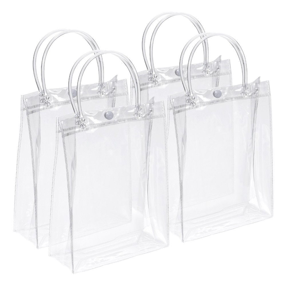 100 Pack Clear PVC Gift Bags 9x 6.7x2.8