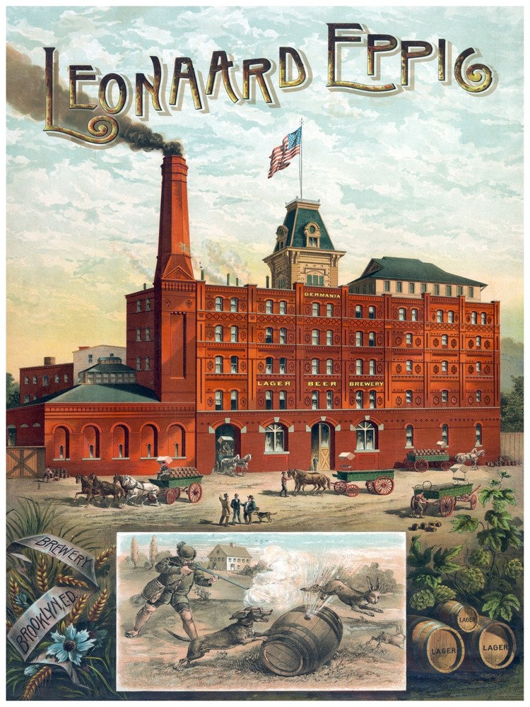 8293.Decoration Poster.Home Room design art print.Leonaard Eppig.Beer brewery