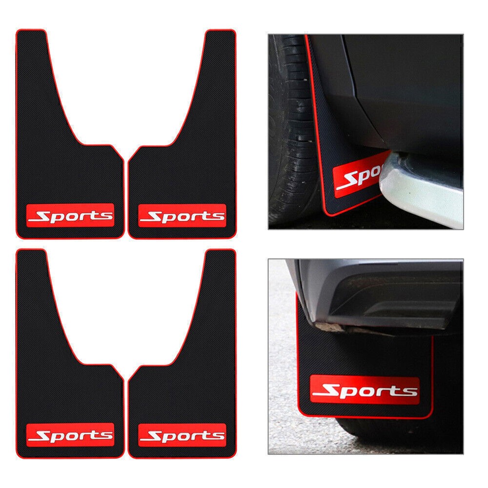 4x Basic Universal Mud Flaps Pickup Van Truck Mudguards Splash Guards US