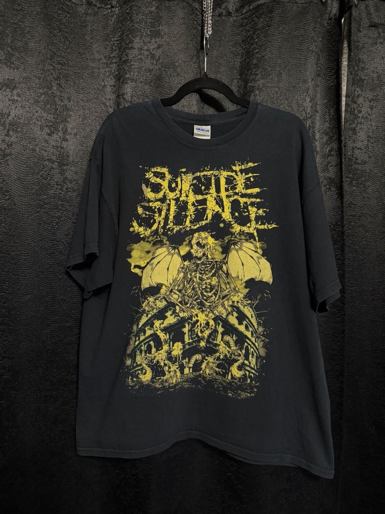 Vintage Suicide Silence Ruins Black Tshirt Rare XLarge