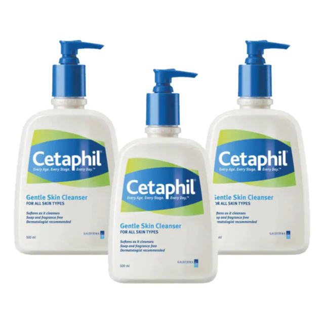 Cetaphil Gentle Skin Cleanser 500ml x 3 (EXPRESS SHIPPING)