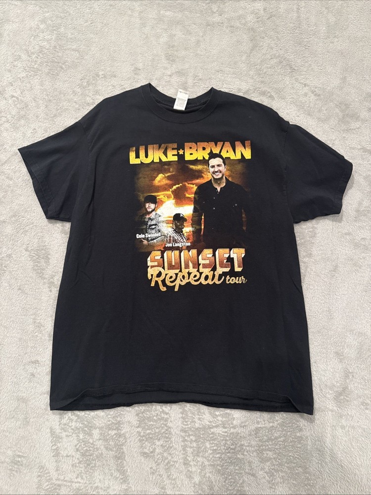 Luke Bryan Sunset Repeat Concert Tour XL T Shirt