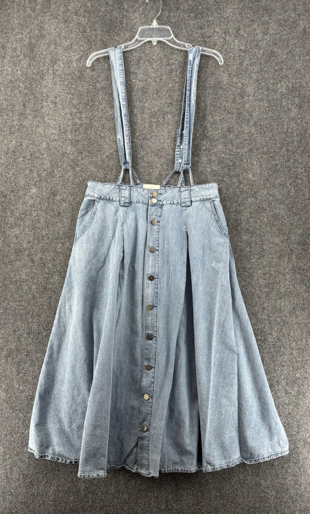 Fantastic Fawn Denim Overalls Midi Skirt Women’s Medium Country Cottagecore