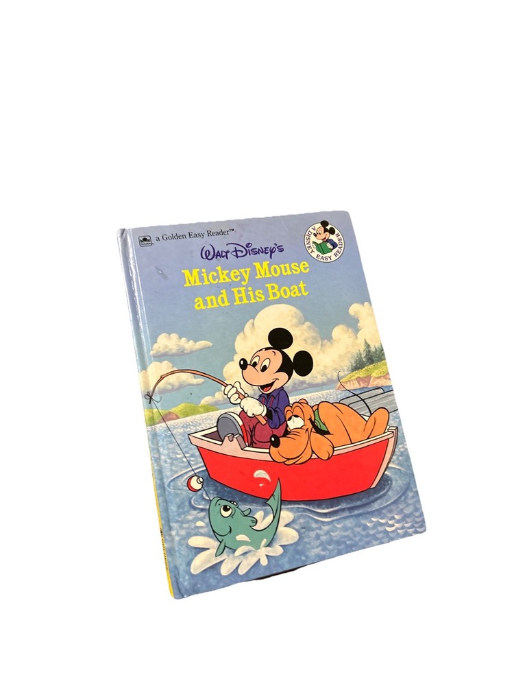 Walt Disney's Mickey Mouse and His Boat by Alice Hughes Vintage Hardcover 1988