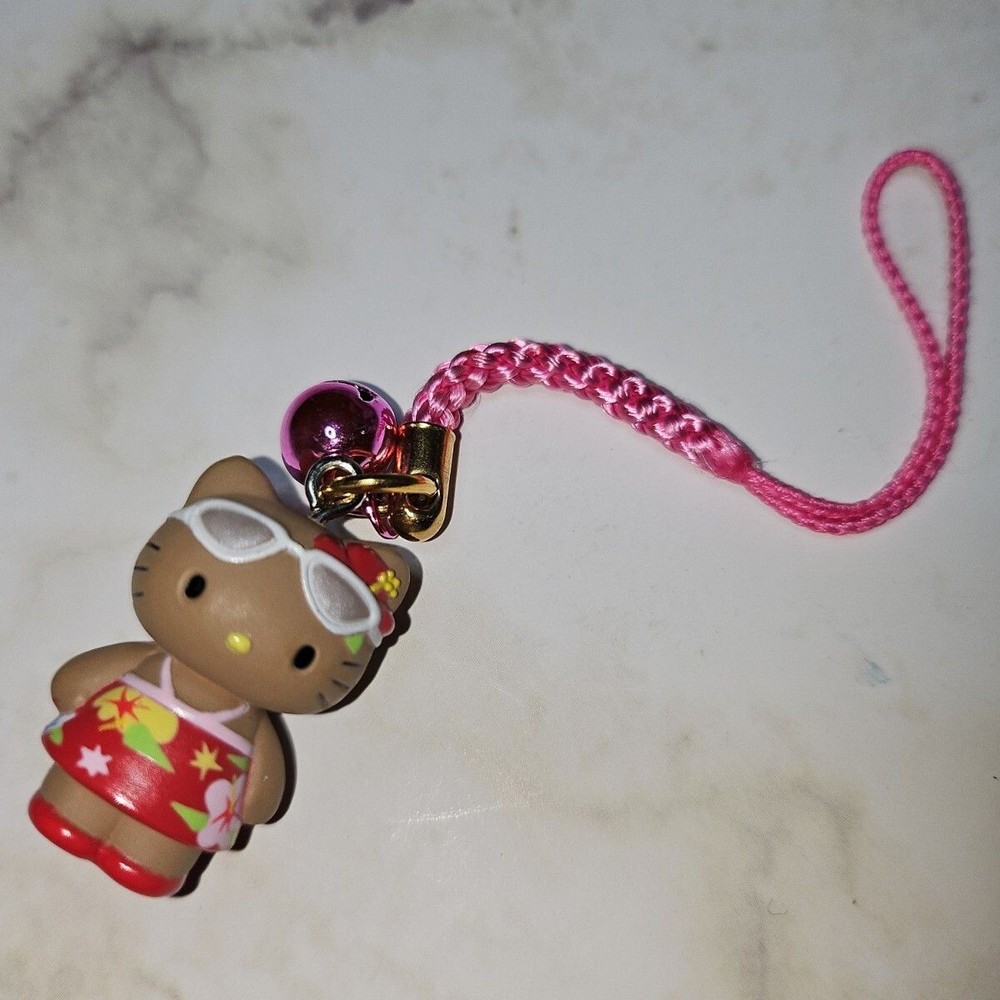 Hello Kitty 2002 Okinawa Limited Sunburn Bikini Charm Keychain Strap