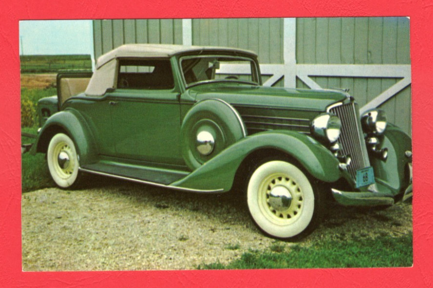 1934 Graham Coupe Auto, Time Was Museum Mendota Illinois - chrome postcard