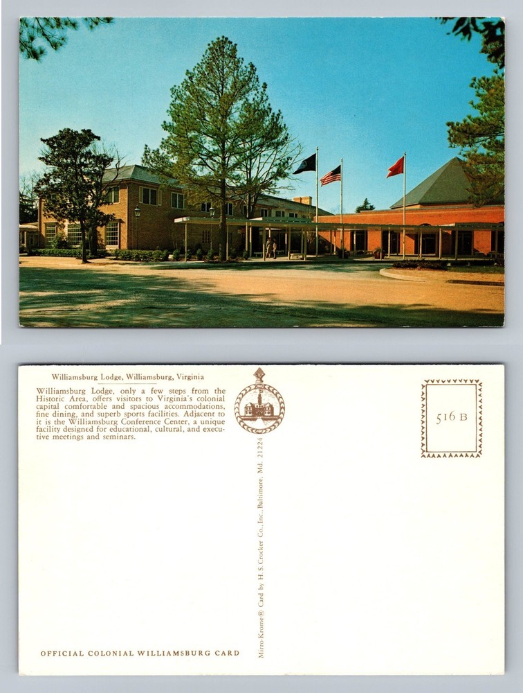 Williamsburg, VA-Virginia, Lodge and Conference Center Card Vintage Postcard