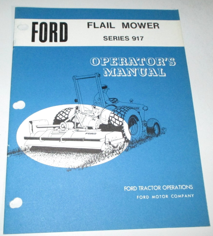 Ford Series 917 Flail Mower Operators Owners Manual SE-3395 ORIGINAL!