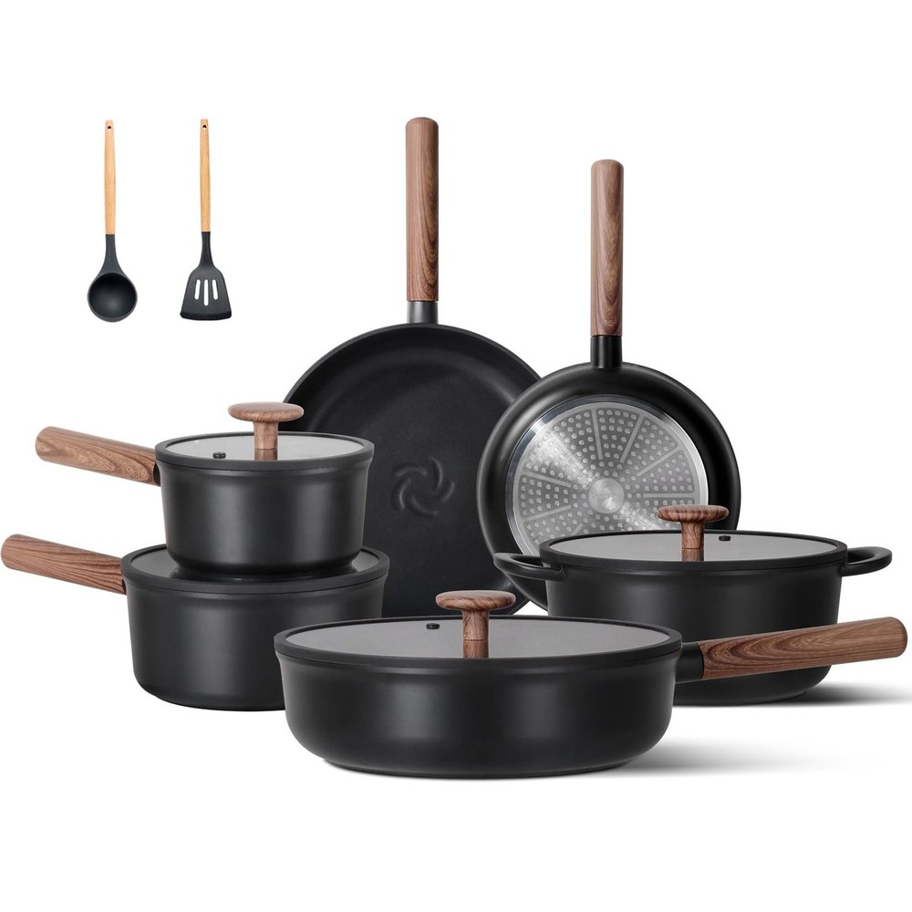 17-Piece Ceramic Non-Stick Cookware Set for Induction & Healthy Cooking
