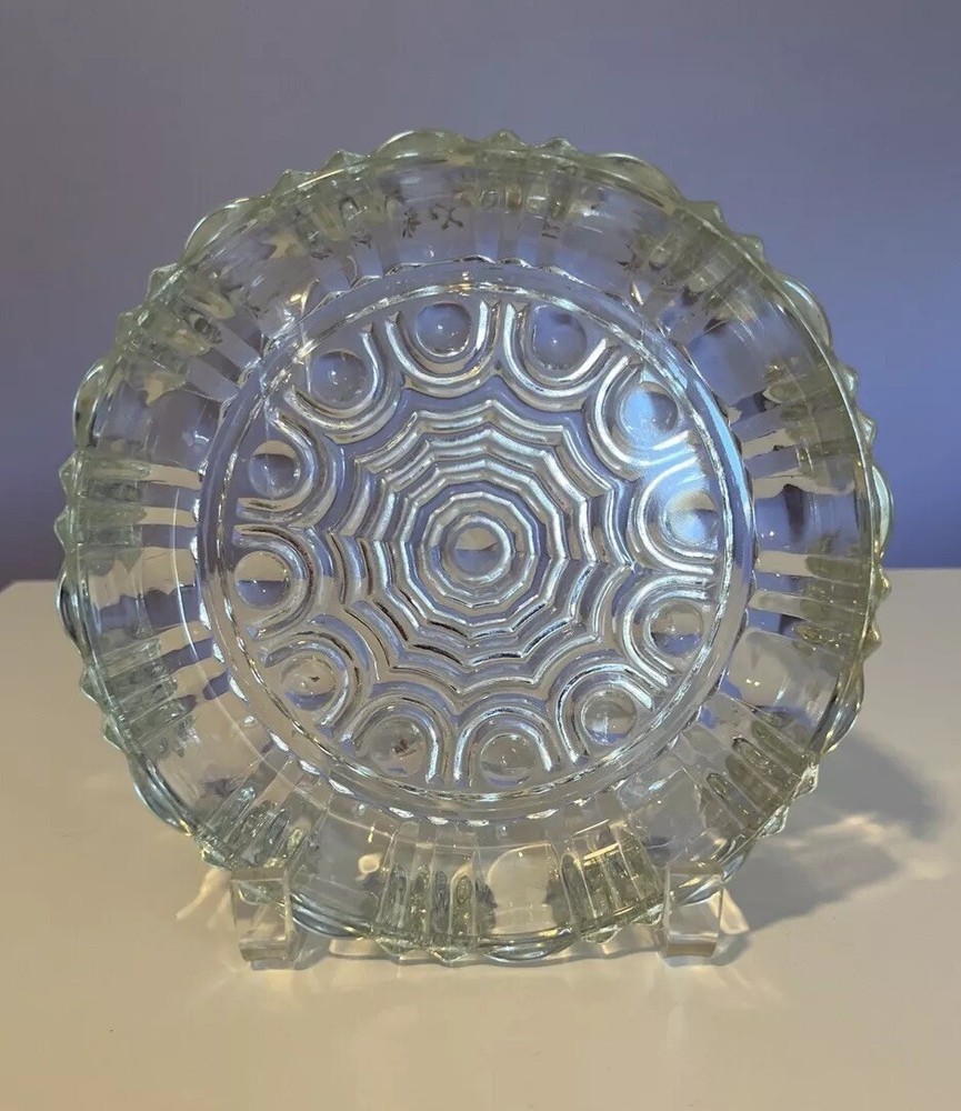 Vintage Anchor Hocking Clear Old Cafe Glass Candy Dish Bowl NO Lid