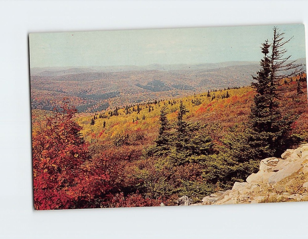 Postcard Autumn view taken from the summit of Spruce Knob West Virginia USA