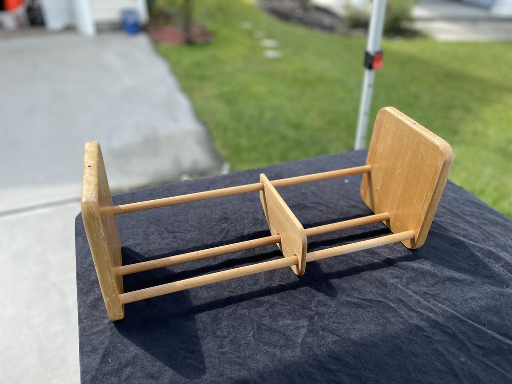 Napa Valley Box Co. Shelf Wooden CD/DVD Book Storage Holder Adjustable Rack Deco