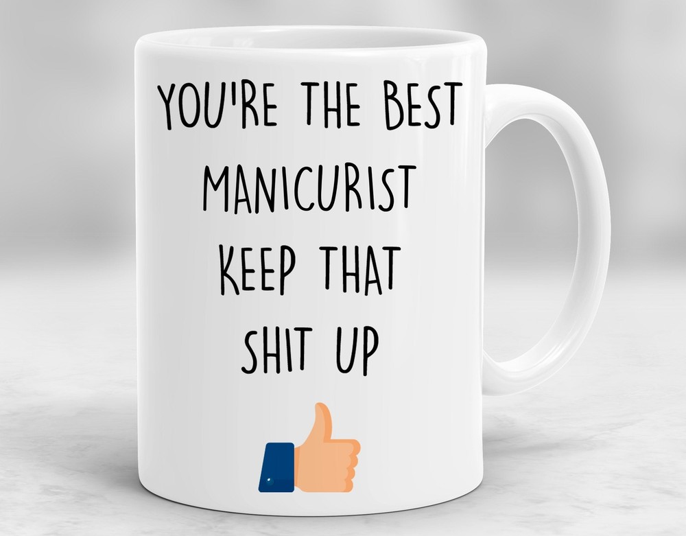 Cute Manicurist Gift Ideas Thank You Coffee Mug for Nail Techs  