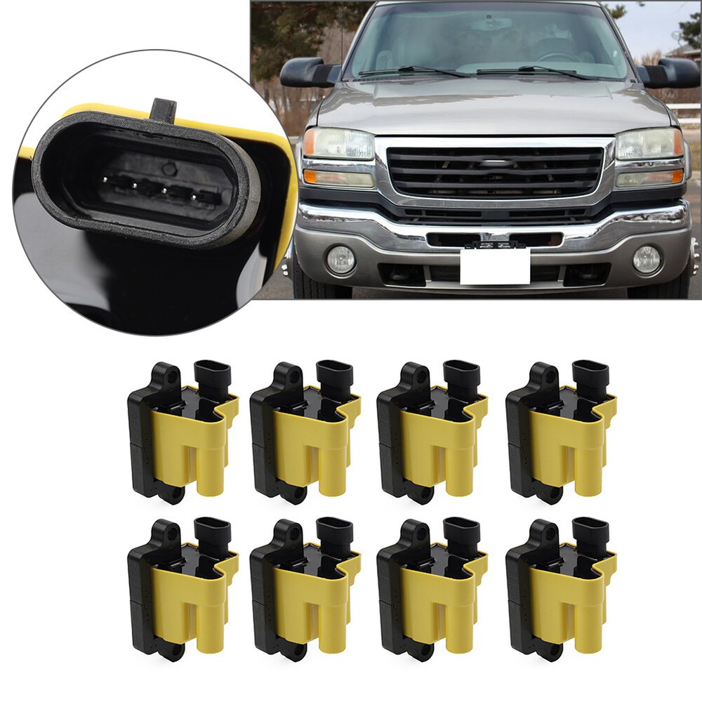 8PCS UF271 Square Ignition Coil Pack for Chevy Silverado GMC Sierra 1500