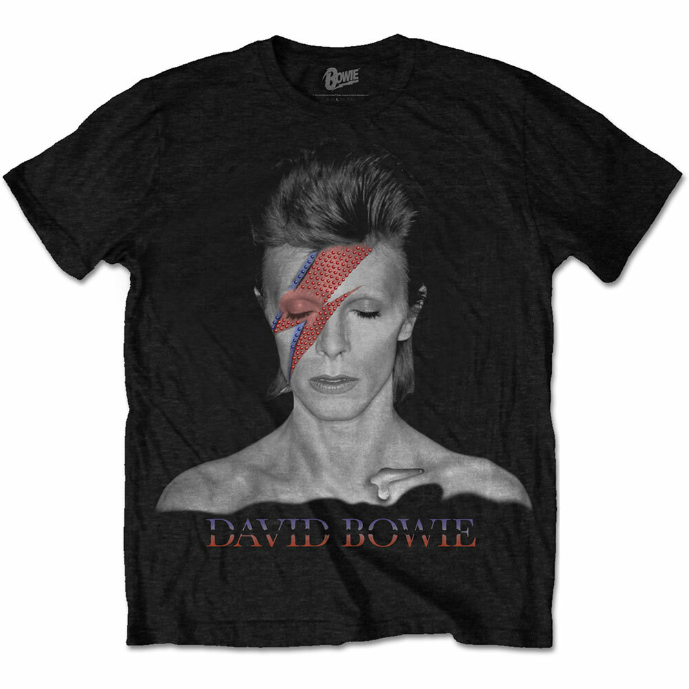 Official David Bowie - Aladdin Sane Black T-Shirt