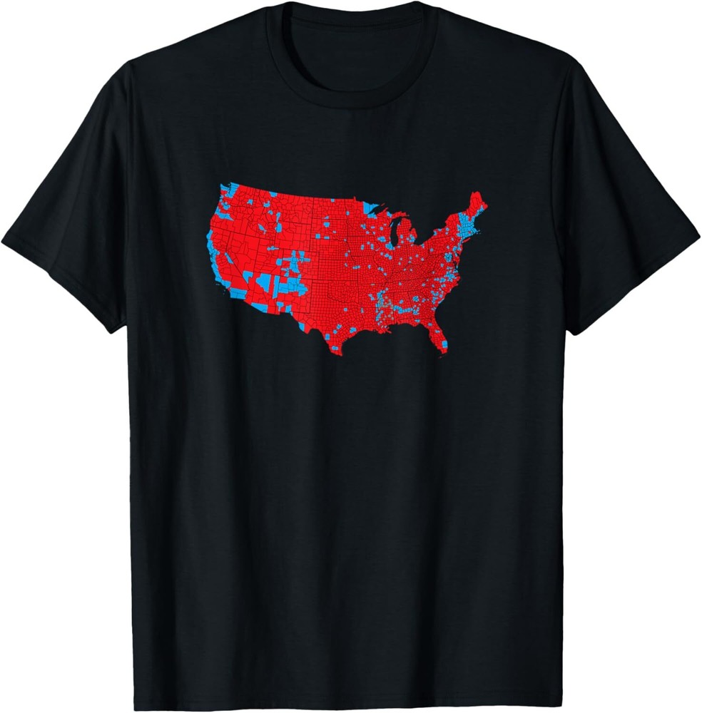 Accurate Map of 2024 Election Results T-Shirt Hoodie-image