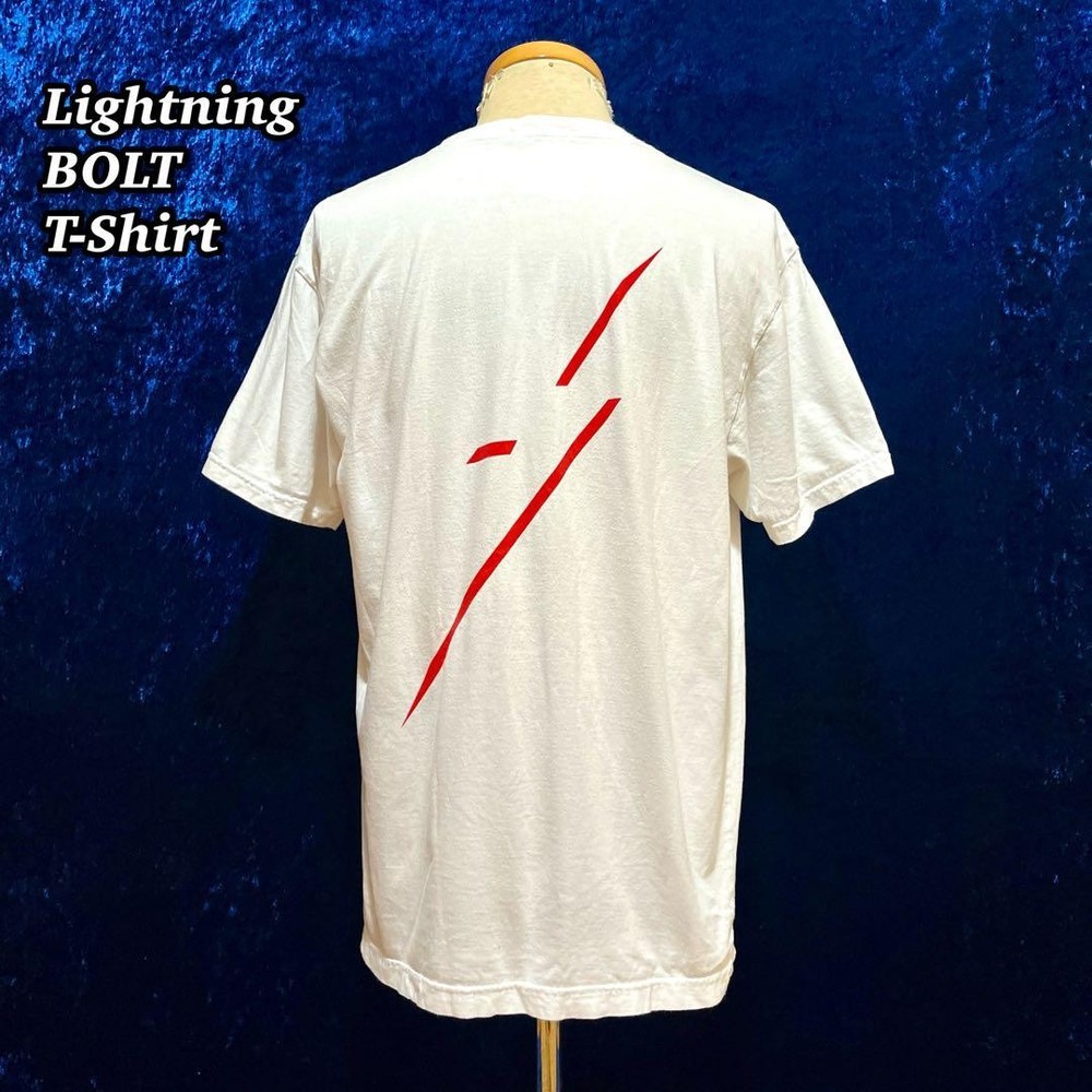 Lightning BOLT T-Shirt L Size Old Surf Style