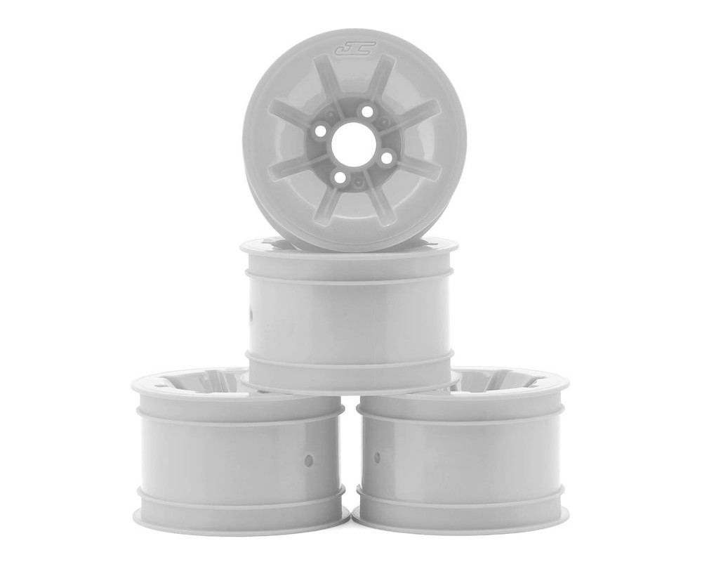 JConcepts RC10 Pioneer 2.2 Rear Wheels w/Adapters (White) (4) [JCO3464W]🌟✨25 Years on eBay! 250,000+ feedback!✨🌟