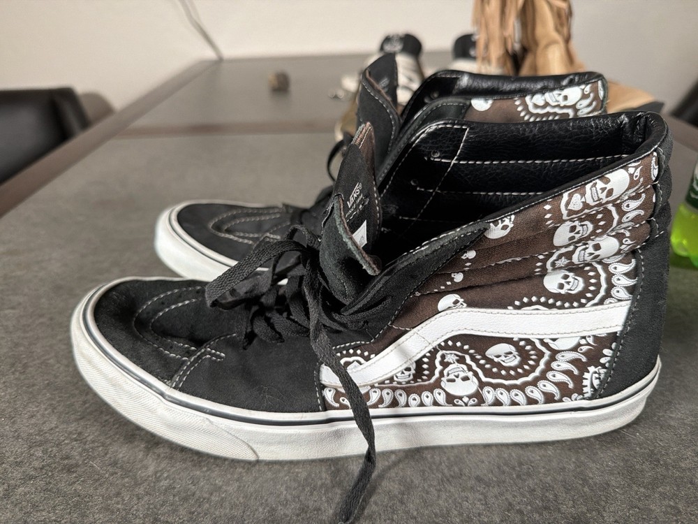 Vans Sk8-Hi Off The Wall Skull Bandana Print  High Top Sneakers Men’s Size 13