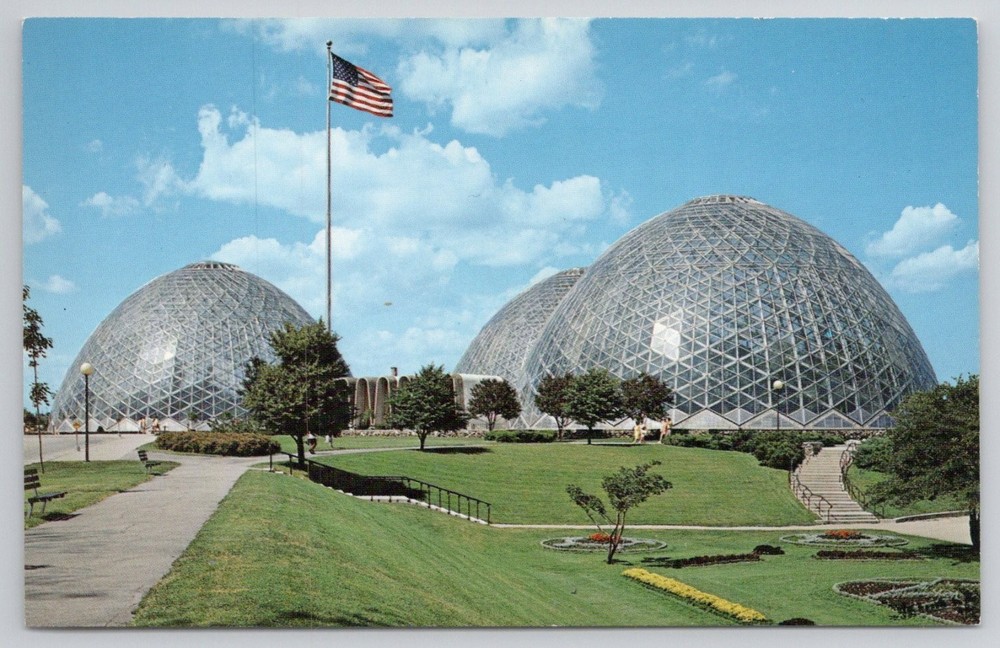 Mitchell Park Domes Milwaukee WI Postcard - Horticultural Conservatory Chrome