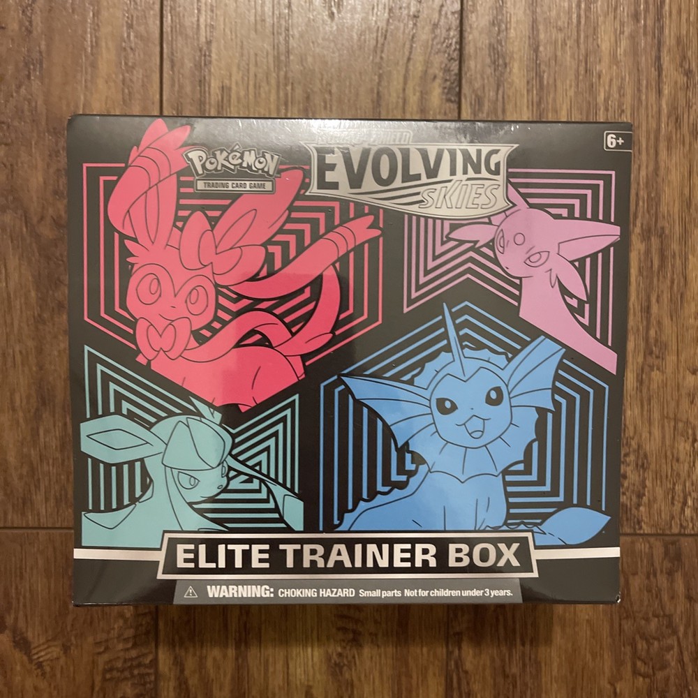 Pokemon Evolving Skies ETB - Sealed w Tear - Sylveon/Espeon/Glaceon/Vaporeon New