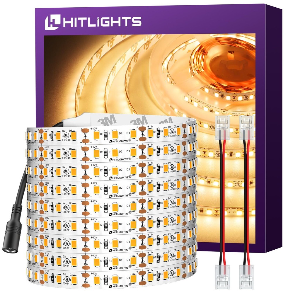 LED Strip Lights Warm White 3000K, 24.6ft Premium High Density Tape Light for...