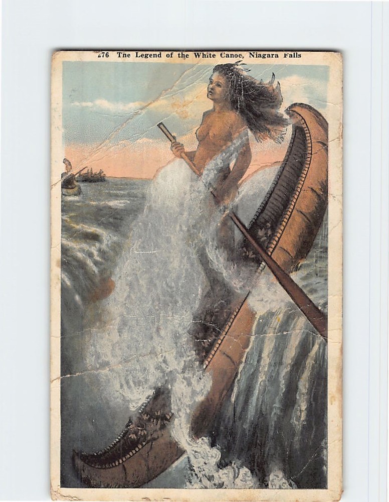 Postcard The Legend of the White Canoe Niagara Falls New York USA North America